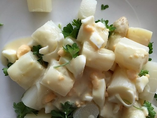 Aspergesalade met waterkers